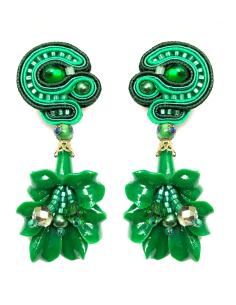 PENDIENTES LARGOS VERDES CON LOS QUE ESTARAS GUAPISIMA