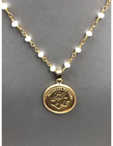 COLLARES DE MUJER CON BONITA MONEDA...