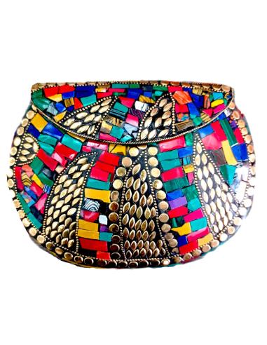 BOLSOS DE FIESTA CON PIEDRAS NATURALES EN MOSAICO