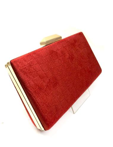 BOLSOS DE FIESTA ROJOS CON ORIGINAL DIBUJO DE LAGARTO