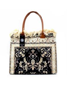 BOLSOS MUJER ALUCINANTES TIPO ALFOMBRAS PERSAS COLOR NEGRO