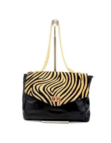 BOLSOS PIEL MUJER PIEL DE POTRO EFECTO TIGRE