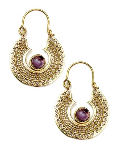 PENDIENTES DORADOS DE ARO MUY ORIGINALES PARA MUJER