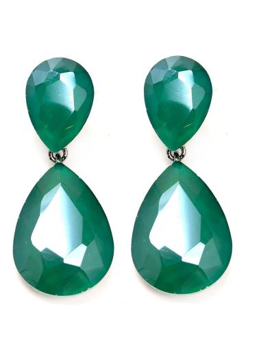PENDIENTES VERDES PARA BODAS DE BISUTERIA Y CRISTAL