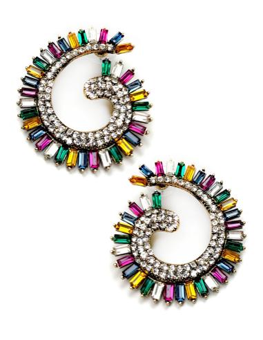 PENDIENTES DE BISUTERIA CON PRECIOSO COLORIDO PARA NOCHE