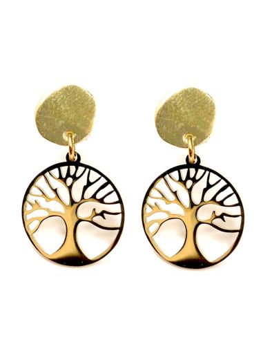 PENDIENTES PEQUEÑOS CON FIGURA DEL ARBOL DE LA VIDA