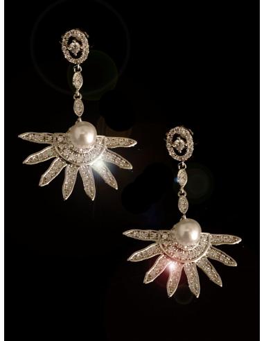 PENDIENTES LARGOS ELEGANTES Y BONITOS PARA CEREMONIAS DE BODA