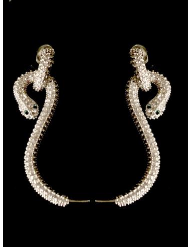 PENDIENTES LARGOS DE MUJER CON ELEGANTE SERPIENTE