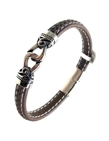 PULSERAS PARA HOMBRES EN MARRON Y ACERO PARA EL DIA A DIA