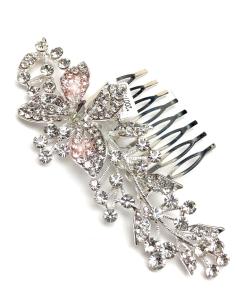Imagen del producto PEINETAS PLATEADAS PARA BODAS CON PEDRERIA DE CRISTAL BRILLO