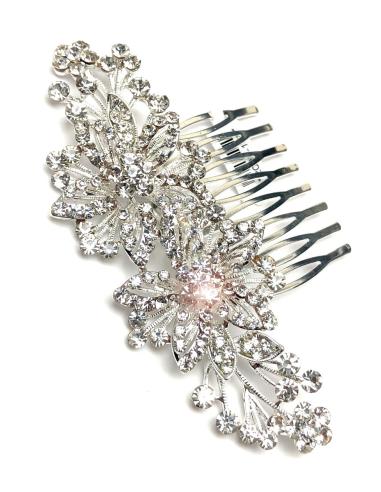 PEINETAS DE MUJER PARA BODAS CON BONITAS FLORES DE CRISTAL