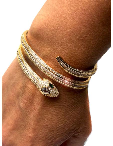 PULSERAS DORADAS DE SERPIENTES SOFISTICACION EN ESTADO PURO