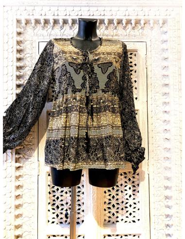 BLUSAS MUJER EN SEDA - TODOS LOS COLORES - EL JARDIN DEL DESEO