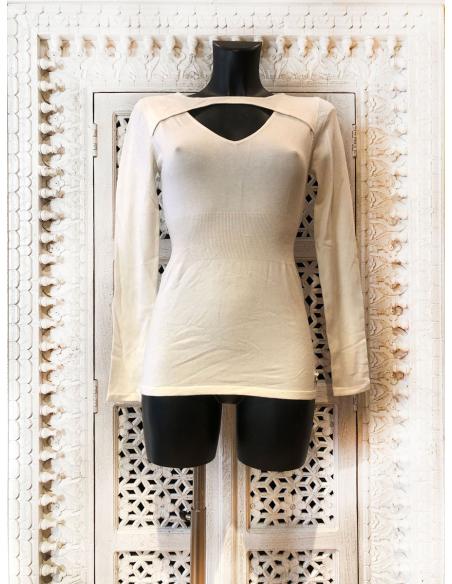 JERSEYS MUJER DE PUNTO CON CUELLO DE PICO