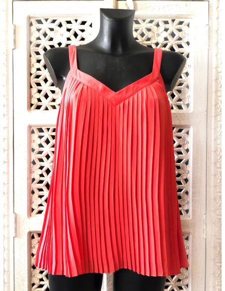BLUSAS MUJER SENCILLAS  DE VESTIR COLOR CORAL ONLINE