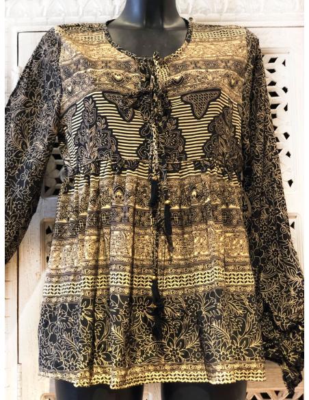 BLUSAS MUJER EN SEDA - TODOS LOS COLORES - EL JARDIN DEL DESEO
