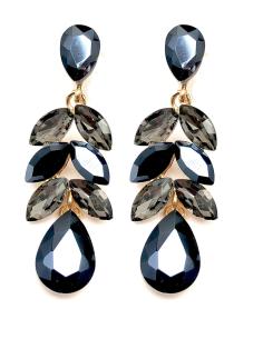 PENDIENTES ELEGANTES EN NEGRO Y GRIS MARENGO