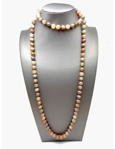 COLLARES DE MUJER LARGOS EN TONOS NEUTROS HECHOS A MANO