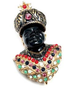 BROCHES GRANDES DE BISUTERIA DECORADOS CON PEDRERIA