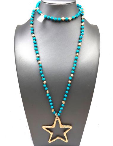 COLLARES DE MUJER CON BONITA ESTRELLA EN DORADO MATE