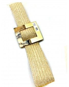 Imagen del producto CINTURONES MUJER BEIGE ELASTICOS CON BONITA HEBILLA CAREY