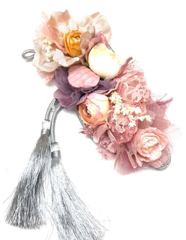 CINTURONES ROSAS Y PLATEADOS CON BONITAS FLORES