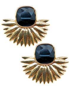 PENDIENTES DORADOS Y NEGROS PARA UN PERFECTO LOOK DE FIESTA