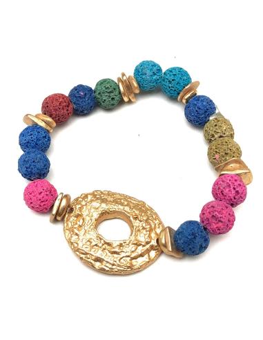 PULSERAS ORIGINALES DECORADAS CON LAVA VOLCANICA DE COLOR