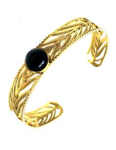 PULSERAS DORADAS Y NEGRAS INSPIRACION GRIEGA PARA TU MUÑECA