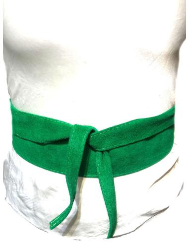 CINTURONES Y FAJINES DE PIEL EN ESTE BONITO COLOR VERDE