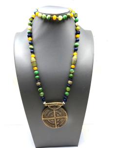 COLLARES MUJER DE PIEDRAS NATURALES Y CUENTAS ARTESANALES AFRICANAS