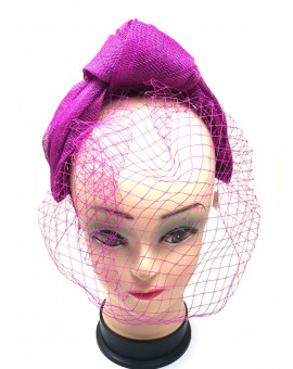 Imagen del producto DIADEMAS BUGAMBILIAS CON REDECILLA PARA BODAS Y CEREMONIAS