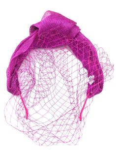 DIADEMAS BUGAMBILIAS CON REDECILLA PARA BODAS Y CEREMONIAS 2