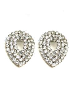 PENDIENTES MUJER DE LAGRIMA CIERRE DE CLIP PLATA