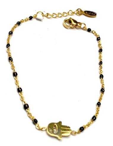 PULSERAS MUJER FINAS DE MODA CON MANO DE FATIMA, JARDIN DEL DESEO