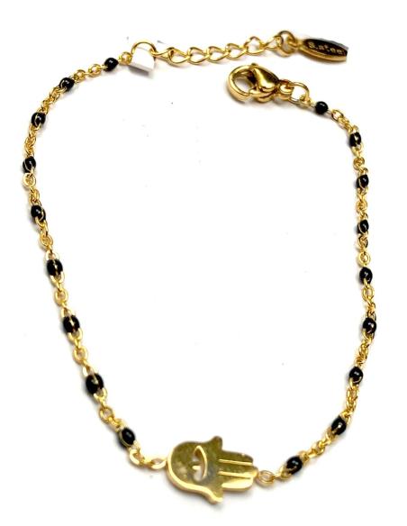 PULSERAS MUJER FINAS DE MODA CON MANO DE FATIMA, JARDIN DEL DESEO