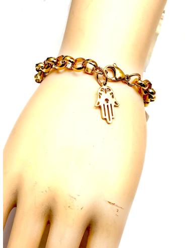 PULSERAS MUJER DE CADENA DORADA Y...