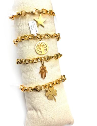 PULSERAS MUJER DE CADENA DORADA Y...