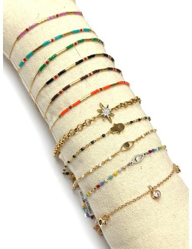 PULSERAS MUJER FINAS CON PIEDRAS...
