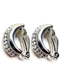 PENDIENTES DE ARO DE CLIP PLATA, BISUTERIA MADRID 2