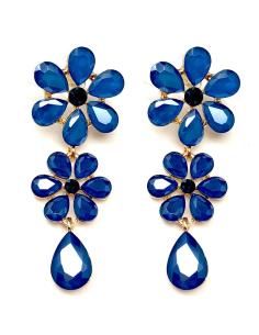 PENDIENTES MUJER AZUL MARINO| BISUTERIA Y JOYERIA