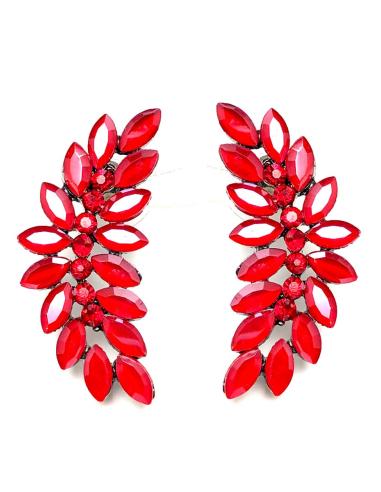 PENDIENTES MUJER ALTA BISUTERIA COLOR ROJO, JOYAS DE FIESTA