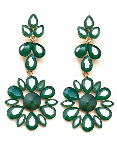 PENDIENTES MUJER VERDES FIESTA Y BODAS, JOYAS ONLINE