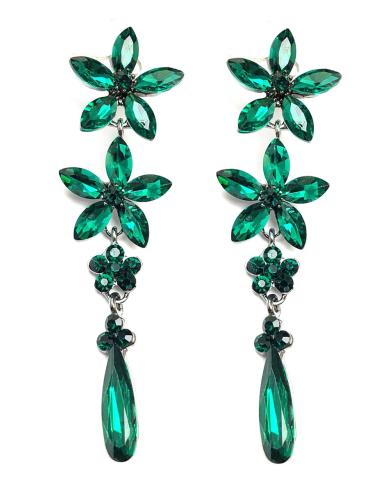 PENDIENTES MUJER VERDES, BISUTERIA DE FIESTA