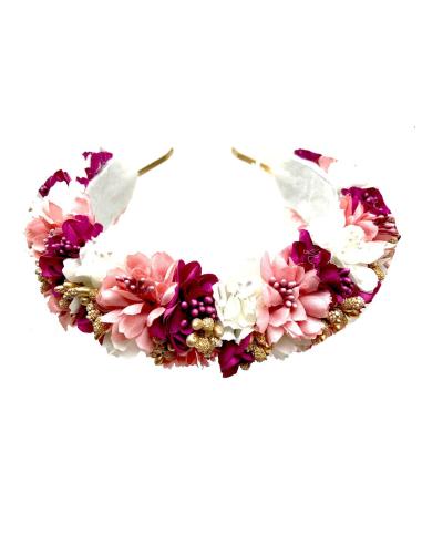 TOCADOS DE DIADEMA DE FLORES VISTOSAS...