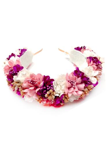 TOCADOS DE DIADEMA DE FLORES VISTOSAS...