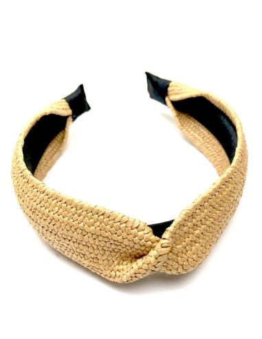 DIADEMAS DE MODA EN COLOR CAMEL CON NUDO TIPO TURBANTE