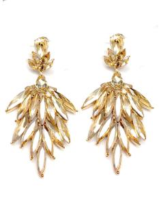 PENDIENTES DORADOS DE FIESTA CON FABULOSO BRILLO DE CRISTAL