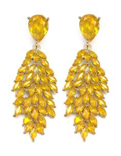 PENDIENTES PARA BODAS AMARILLOS DE FIESTA LARGOS Y LIGEROS DE PESO