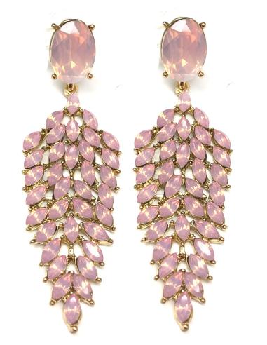 PENDIENTES PARA BODAS ROSAS DE FIESTA LARGOS Y LIGEROS DE PESO